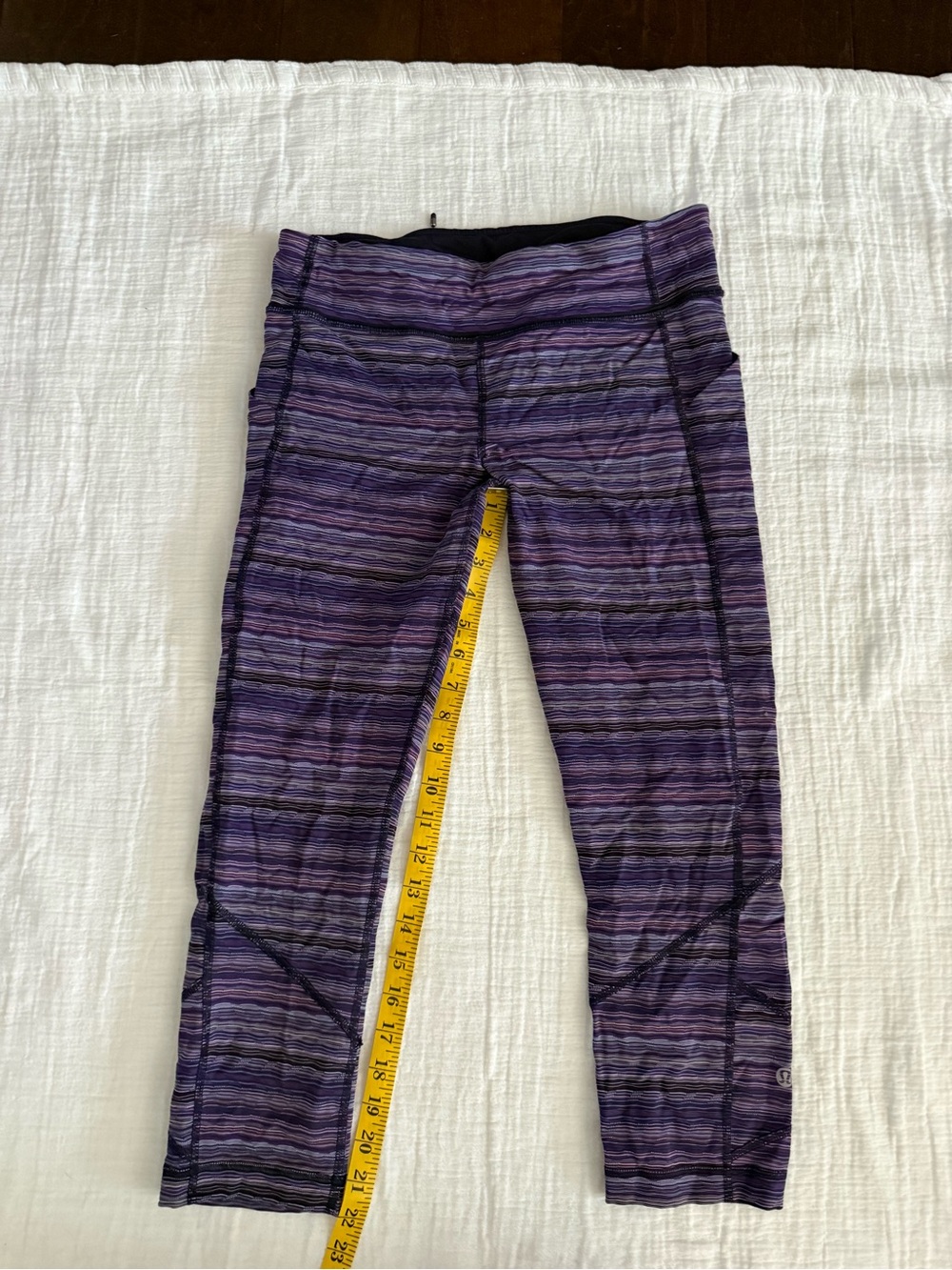 lululemon athletica Pace Rival Crop Purple Space-Dye Leggings